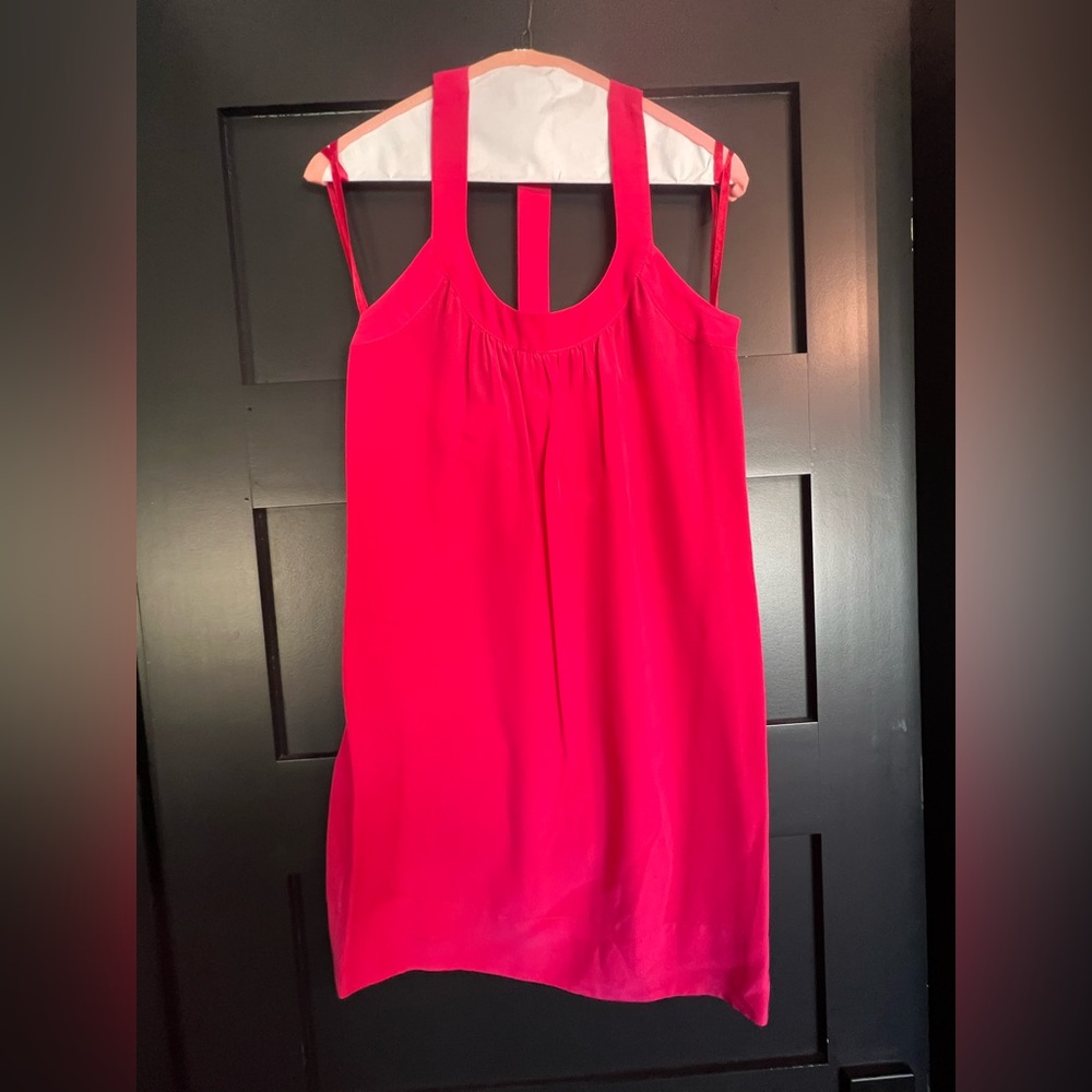 Banana Republic Hot Pink Sleeveless Scoop-Neck Shift Dress